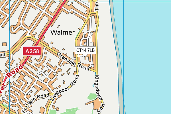 CT14 7LB map - OS VectorMap District (Ordnance Survey) CT14 7LB map - OS VectorMap District (Ordnance Survey)
