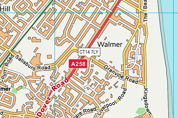 CT14 7LY map - OS VectorMap District (Ordnance Survey) CT14 7LY map - OS VectorMap District (Ordnance Survey)