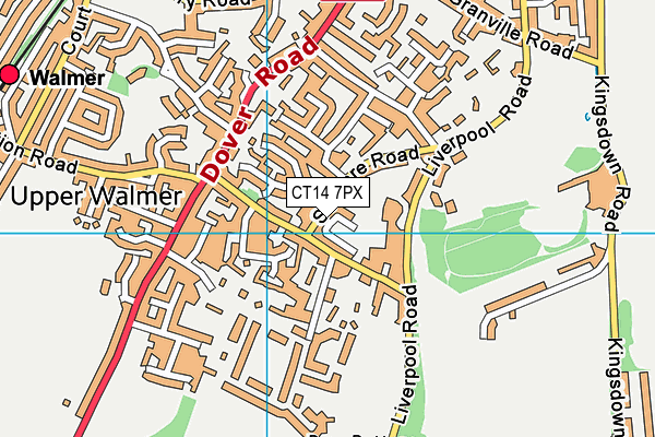 CT14 7PX map - OS VectorMap District (Ordnance Survey) CT14 7PX map - OS VectorMap District (Ordnance Survey)