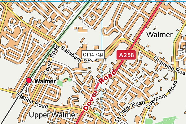 CT14 7QJ map - OS VectorMap District (Ordnance Survey) CT14 7QJ map - OS VectorMap District (Ordnance Survey)