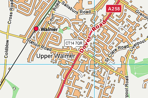 CT14 7QR map - OS VectorMap District (Ordnance Survey) CT14 7QR map - OS VectorMap District (Ordnance Survey)
