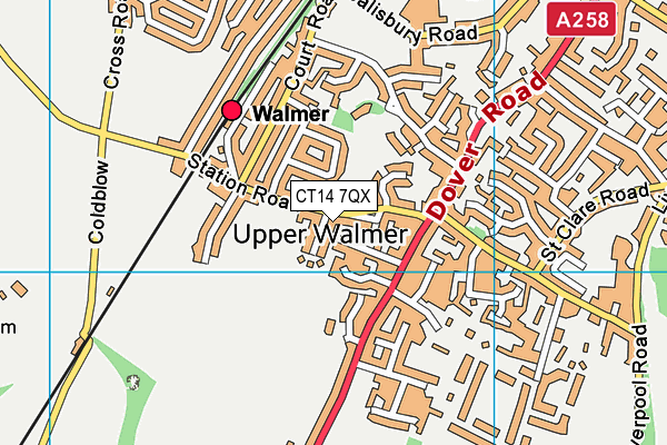 CT14 7QX map - OS VectorMap District (Ordnance Survey) CT14 7QX map - OS VectorMap District (Ordnance Survey)