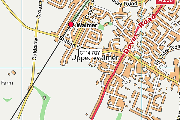 CT14 7QY map - OS VectorMap District (Ordnance Survey) CT14 7QY map - OS VectorMap District (Ordnance Survey)
