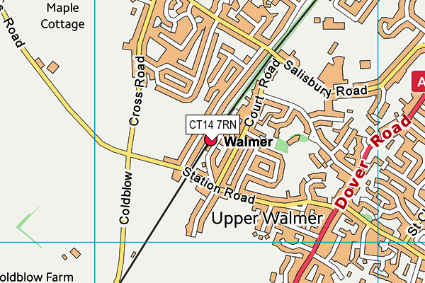 CT14 7RN map - OS VectorMap District (Ordnance Survey) CT14 7RN map - OS VectorMap District (Ordnance Survey)