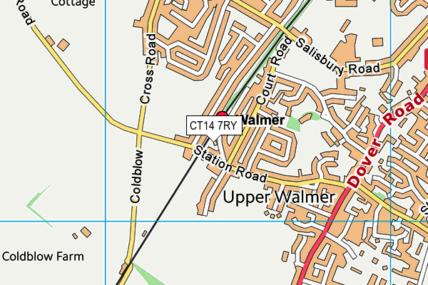 CT14 7RY map - OS VectorMap District (Ordnance Survey) CT14 7RY map - OS VectorMap District (Ordnance Survey)