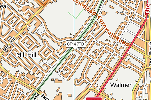 CT14 7TD map - OS VectorMap District (Ordnance Survey) CT14 7TD map - OS VectorMap District (Ordnance Survey)