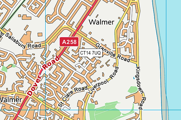 CT14 7UQ map - OS VectorMap District (Ordnance Survey) CT14 7UQ map - OS VectorMap District (Ordnance Survey)