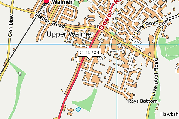 CT14 7XB map - OS VectorMap District (Ordnance Survey) CT14 7XB map - OS VectorMap District (Ordnance Survey)