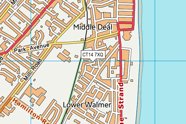 CT14 7XQ map - OS VectorMap District (Ordnance Survey) CT14 7XQ map - OS VectorMap District (Ordnance Survey)