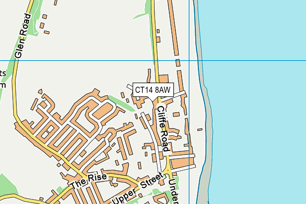 CT14 8AW map - OS VectorMap District (Ordnance Survey) CT14 8AW map - OS VectorMap District (Ordnance Survey)