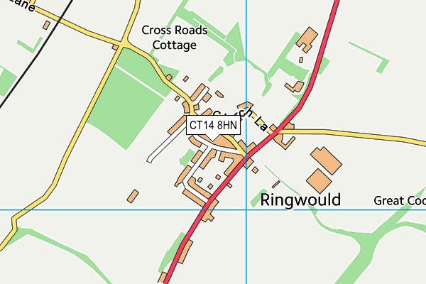 CT14 8HN map - OS VectorMap District (Ordnance Survey) CT14 8HN map - OS VectorMap District (Ordnance Survey)