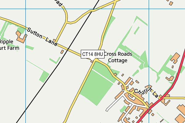 CT14 8HU map - OS VectorMap District (Ordnance Survey) CT14 8HU map - OS VectorMap District (Ordnance Survey)
