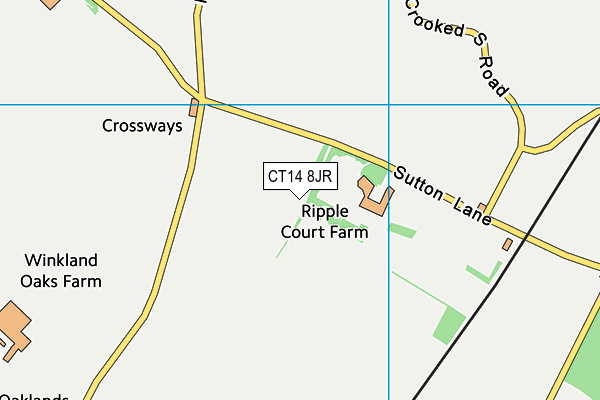 CT14 8JR map - OS VectorMap District (Ordnance Survey) CT14 8JR map - OS VectorMap District (Ordnance Survey)