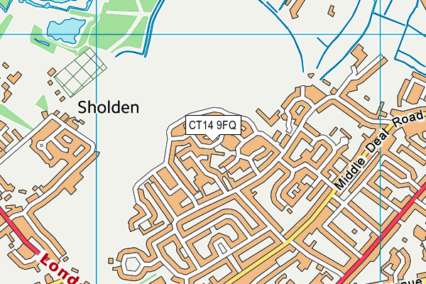 CT14 9FQ map - OS VectorMap District (Ordnance Survey) CT14 9FQ map - OS VectorMap District (Ordnance Survey)