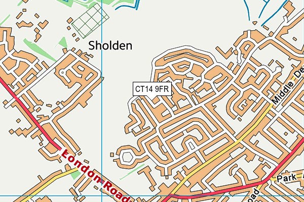 CT14 9FR map - OS VectorMap District (Ordnance Survey) CT14 9FR map - OS VectorMap District (Ordnance Survey)