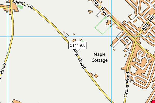 CT14 9JJ map - OS VectorMap District (Ordnance Survey) CT14 9JJ map - OS VectorMap District (Ordnance Survey)