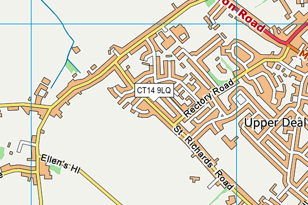 CT14 9LQ map - OS VectorMap District (Ordnance Survey) CT14 9LQ map - OS VectorMap District (Ordnance Survey)