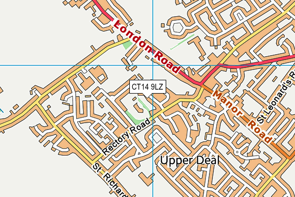 CT14 9LZ map - OS VectorMap District (Ordnance Survey) CT14 9LZ map - OS VectorMap District (Ordnance Survey)