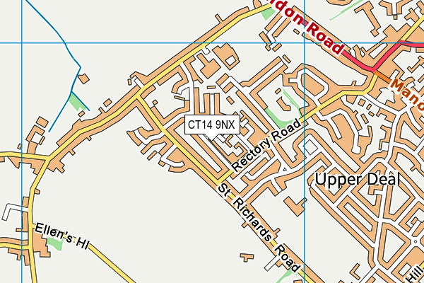 CT14 9NX map - OS VectorMap District (Ordnance Survey) CT14 9NX map - OS VectorMap District (Ordnance Survey)