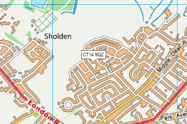 CT14 9QZ map - OS VectorMap District (Ordnance Survey) CT14 9QZ map - OS VectorMap District (Ordnance Survey)