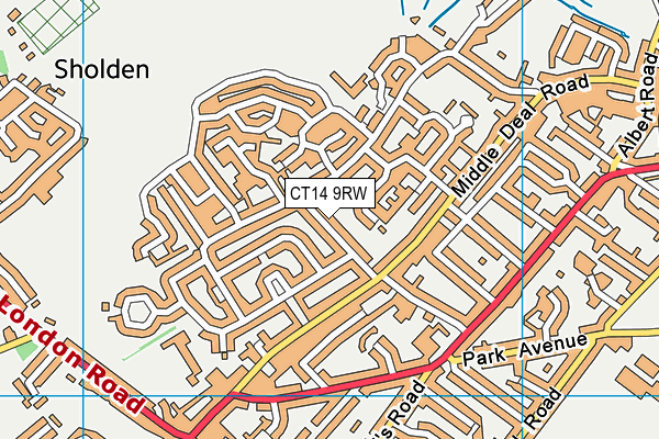 CT14 9RW map - OS VectorMap District (Ordnance Survey) CT14 9RW map - OS VectorMap District (Ordnance Survey)
