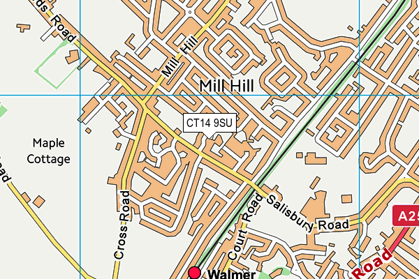 CT14 9SU map - OS VectorMap District (Ordnance Survey) CT14 9SU map - OS VectorMap District (Ordnance Survey)