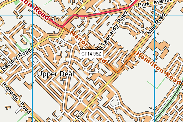 CT14 9SZ map - OS VectorMap District (Ordnance Survey) CT14 9SZ map - OS VectorMap District (Ordnance Survey)