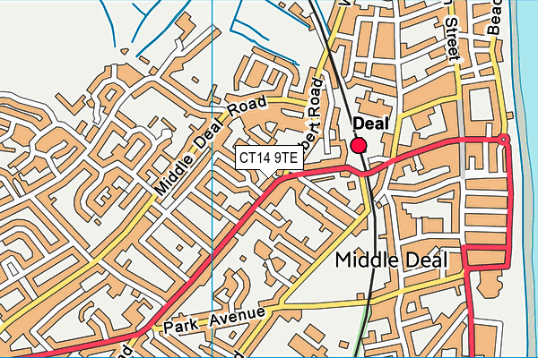 CT14 9TE map - OS VectorMap District (Ordnance Survey)