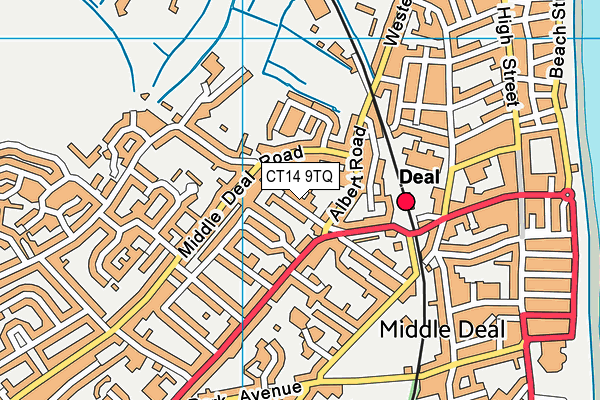 CT14 9TQ map - OS VectorMap District (Ordnance Survey) CT14 9TQ map - OS VectorMap District (Ordnance Survey)