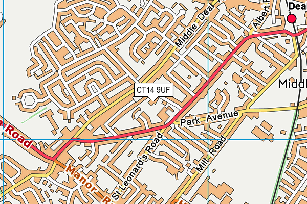 CT14 9UF map - OS VectorMap District (Ordnance Survey) CT14 9UF map - OS VectorMap District (Ordnance Survey)