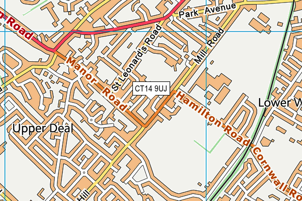 CT14 9UJ map - OS VectorMap District (Ordnance Survey) CT14 9UJ map - OS VectorMap District (Ordnance Survey)
