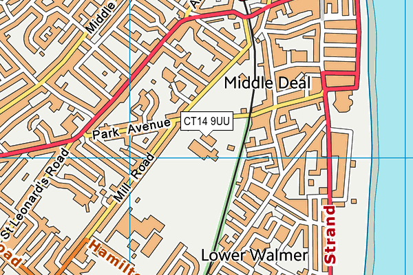 CT14 9UU map - OS VectorMap District (Ordnance Survey) CT14 9UU map - OS VectorMap District (Ordnance Survey)