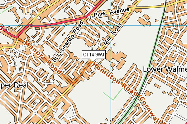 CT14 9WJ map - OS VectorMap District (Ordnance Survey) CT14 9WJ map - OS VectorMap District (Ordnance Survey)