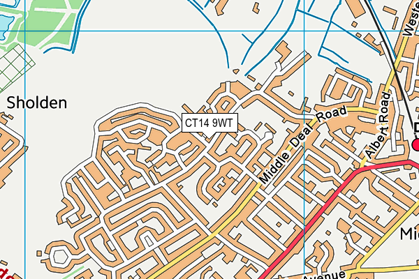 CT14 9WT map - OS VectorMap District (Ordnance Survey) CT14 9WT map - OS VectorMap District (Ordnance Survey)