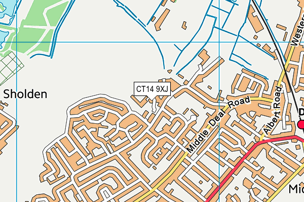 CT14 9XJ map - OS VectorMap District (Ordnance Survey) CT14 9XJ map - OS VectorMap District (Ordnance Survey)