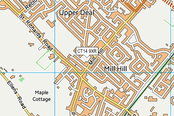 CT14 9XR map - OS VectorMap District (Ordnance Survey) CT14 9XR map - OS VectorMap District (Ordnance Survey)