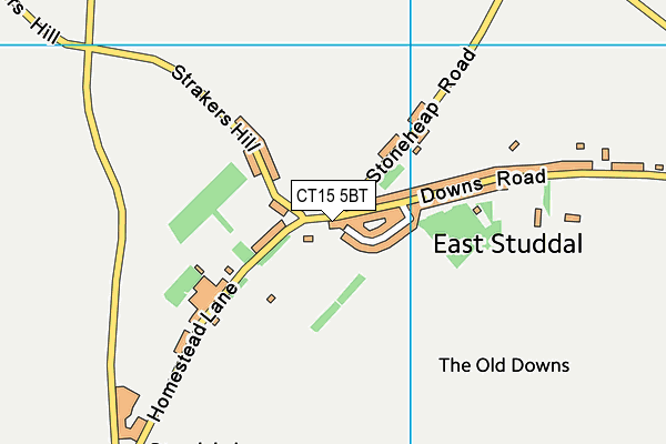 CT15 5BT map - OS VectorMap District (Ordnance Survey) CT15 5BT map - OS VectorMap District (Ordnance Survey)