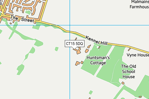 CT15 5DQ map - OS VectorMap District (Ordnance Survey) CT15 5DQ map - OS VectorMap District (Ordnance Survey)