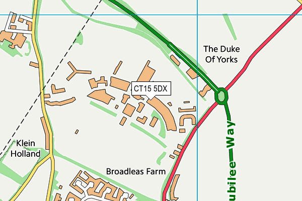 CT15 5DX map - OS VectorMap District (Ordnance Survey) CT15 5DX map - OS VectorMap District (Ordnance Survey)