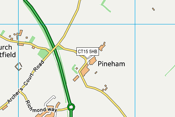 CT15 5HB map - OS VectorMap District (Ordnance Survey) CT15 5HB map - OS VectorMap District (Ordnance Survey)