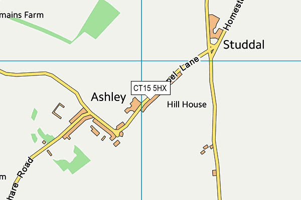 CT15 5HX map - OS VectorMap District (Ordnance Survey) CT15 5HX map - OS VectorMap District (Ordnance Survey)