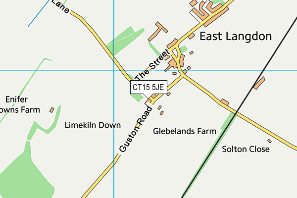 CT15 5JE map - OS VectorMap District (Ordnance Survey) CT15 5JE map - OS VectorMap District (Ordnance Survey)