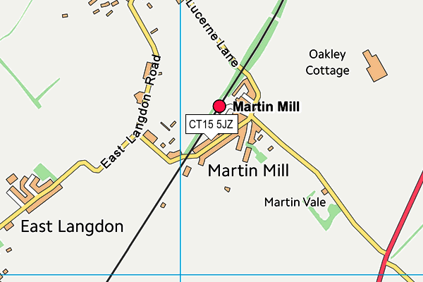 CT15 5JZ map - OS VectorMap District (Ordnance Survey) CT15 5JZ map - OS VectorMap District (Ordnance Survey)