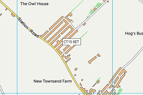 CT15 6ET map - OS VectorMap District (Ordnance Survey) CT15 6ET map - OS VectorMap District (Ordnance Survey)