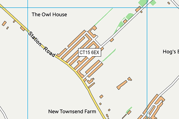CT15 6EX map - OS VectorMap District (Ordnance Survey) CT15 6EX map - OS VectorMap District (Ordnance Survey)