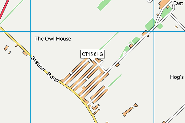 CT15 6HG map - OS VectorMap District (Ordnance Survey) CT15 6HG map - OS VectorMap District (Ordnance Survey)