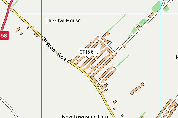 CT15 6HJ map - OS VectorMap District (Ordnance Survey) CT15 6HJ map - OS VectorMap District (Ordnance Survey)