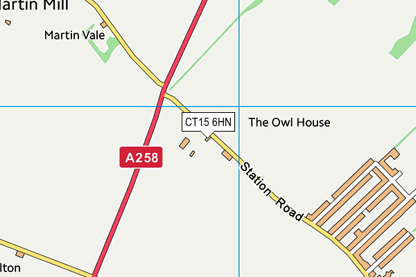 CT15 6HN map - OS VectorMap District (Ordnance Survey) CT15 6HN map - OS VectorMap District (Ordnance Survey)