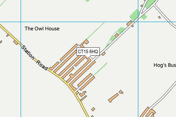 CT15 6HQ map - OS VectorMap District (Ordnance Survey) CT15 6HQ map - OS VectorMap District (Ordnance Survey)