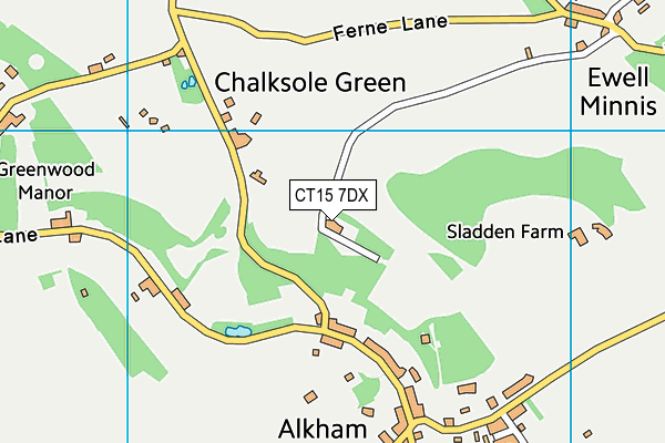 CT15 7DX map - OS VectorMap District (Ordnance Survey) CT15 7DX map - OS VectorMap District (Ordnance Survey)